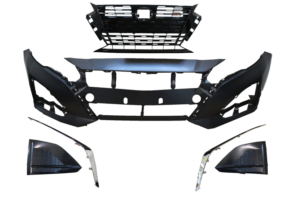 For 2023 2024 Nissan Altima SR Front Bumper Grill Fog Covers Chrome Trims 6PCS